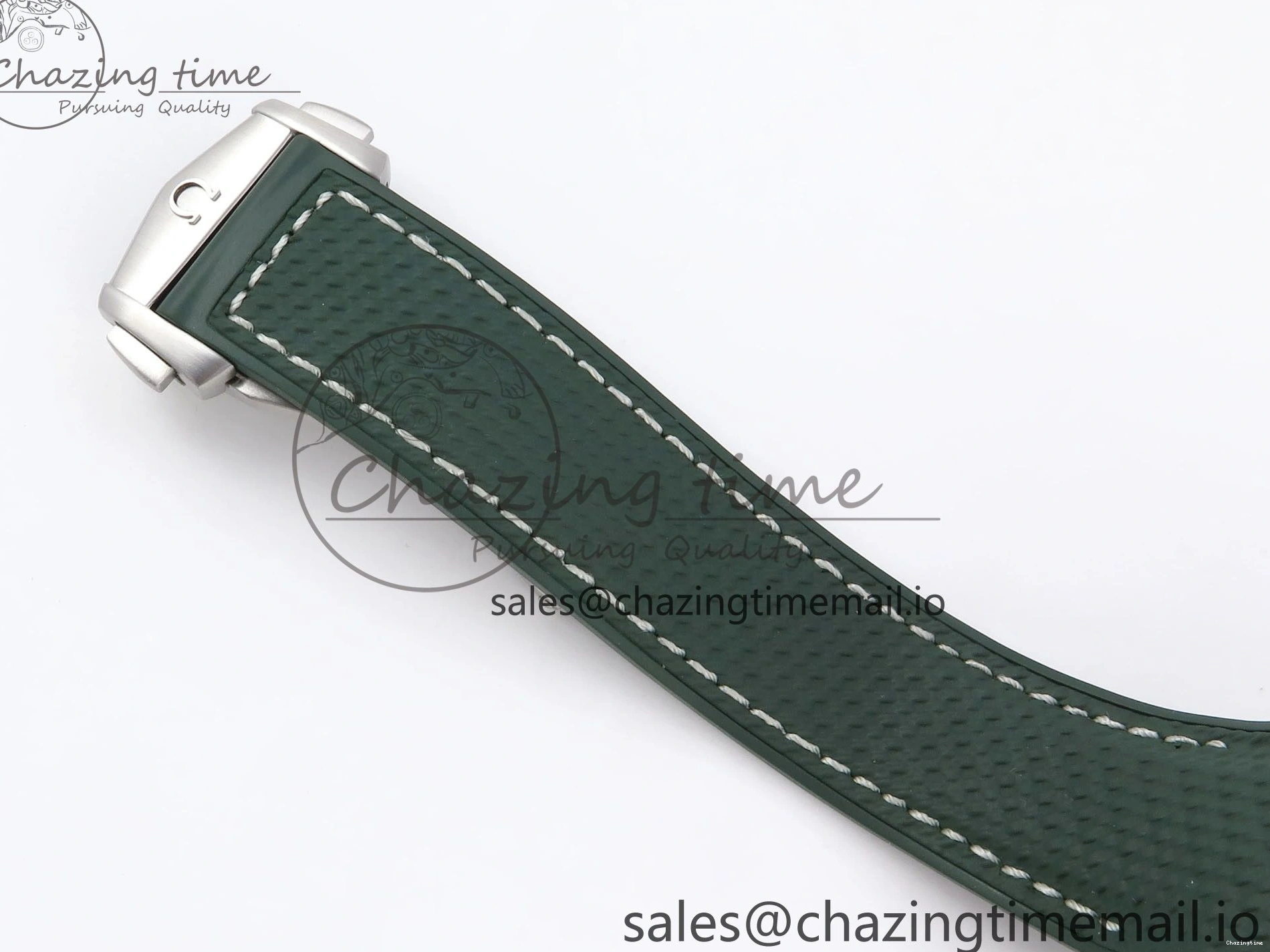 0513 Planet Ocean 43.5mm SS VSF 1:1 Best Edition Green Bezel White Dial on Green Rubber Strap A8900 Super Clone Unisex 7713